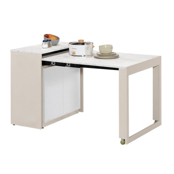 穆可2.7尺伸縮餐桌櫃 Hampton,漢汀堡,2.7尺伸縮餐桌櫃,櫥櫃,櫃子,櫃類,A級環保木心板材質,美背式處理,PU耐磨耐水塗裝,桌子,餐桌櫃