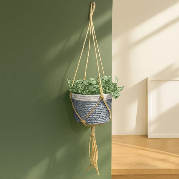 手工編織吊籃盆栽 Hampton,漢汀堡,手工編織吊籃盆栽,吊籃盆栽,植物