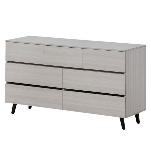 歐羅淺灰橡七斗櫃 Hampton,漢汀堡,斗櫃,七斗櫃,櫥櫃,櫃子,櫃類,木心板,三節式緩衝式滑軌,美背處理