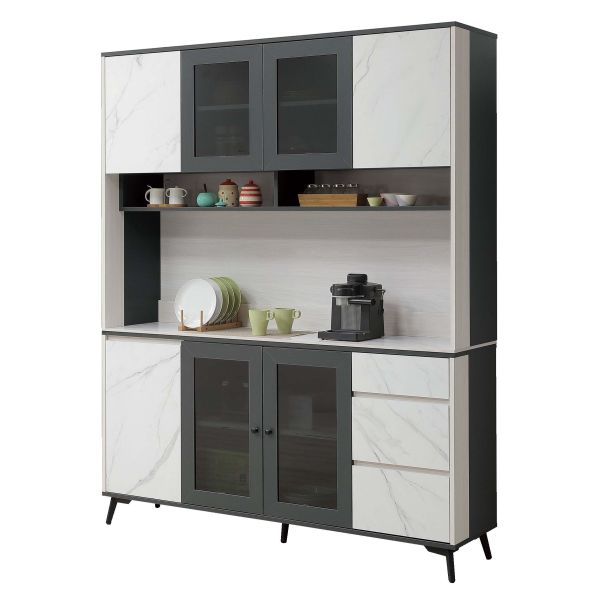 克拉克5.3尺岩板收納櫃組 Hampton,漢汀堡,台灣製造,ABS厚封邊處理,收納櫃,收納,櫃子