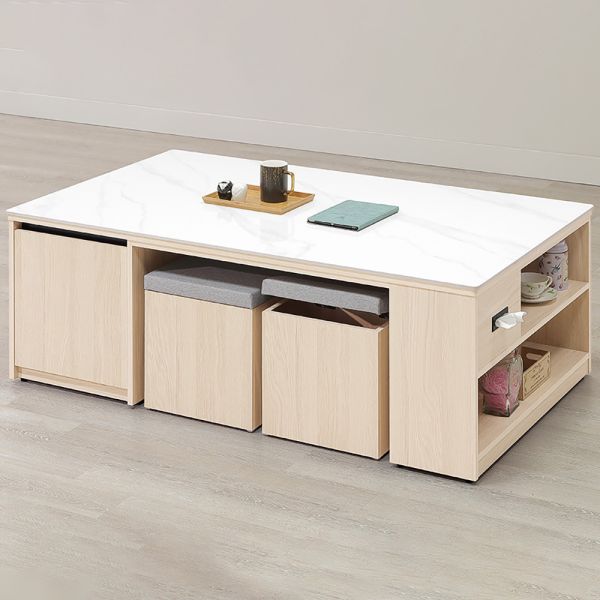 黛安5尺岩板大茶几-含凳 Hampton,漢汀堡,5尺岩板大茶几,大茶几,茶几,鋼珠滑軌,桌子,木心板材質,亮面岩板石,含凳