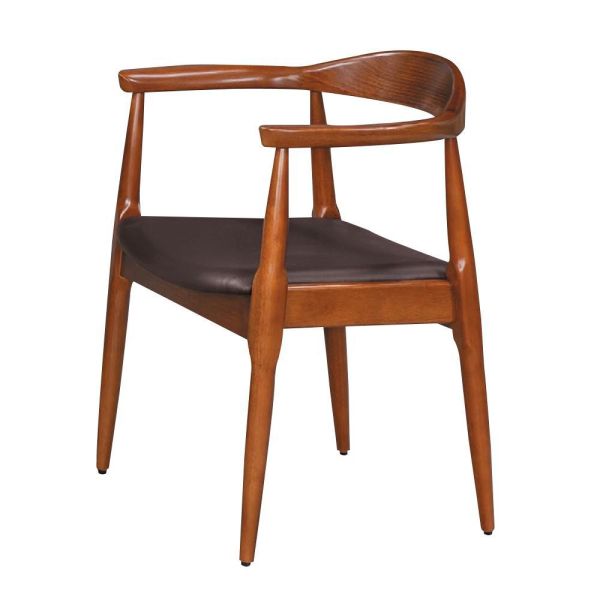 莫那實木餐椅-柚木色-2入組/4入組 Hampton,漢汀堡,餐椅,椅子,實木,實木餐椅,橡膠木實木材質,PU皮革,穩固耐用