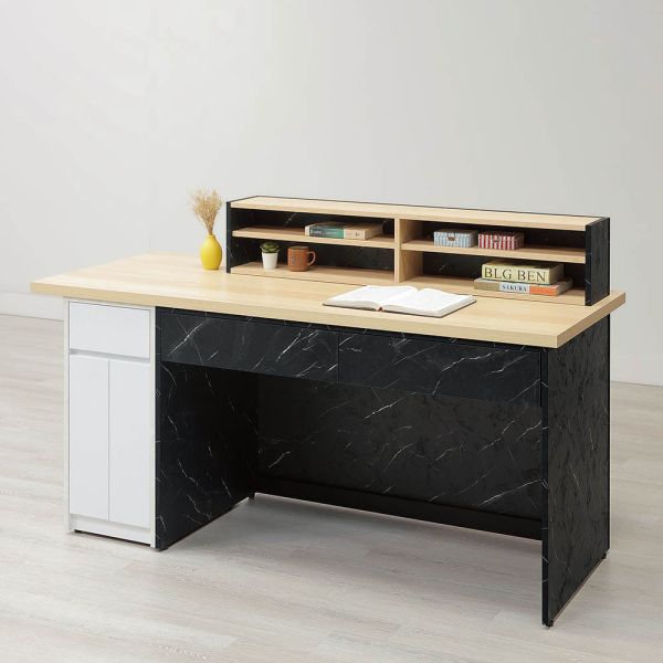 維特5.8尺櫃檯桌(坐右) Hampton,漢汀堡,台灣製造,ABS封邊處理,桌,桌子,櫃檯桌