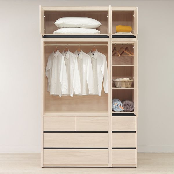 黛安4.8尺衣櫥 Hampton,漢汀堡,衣櫥,櫥櫃,櫃子,衣櫃,木心板材質,美背處理,4.8尺衣櫥,鋼珠滑軌