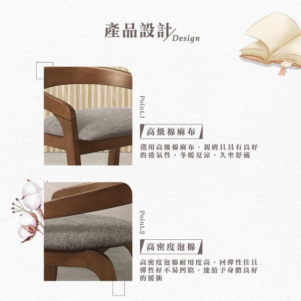 諾德實木吧椅-2入組 Hampton,漢汀堡,吧椅,實木,休閒椅,吧檯椅,椅子,接待椅,高級棉麻布,高密度泡棉,PU耐磨耐水塗裝