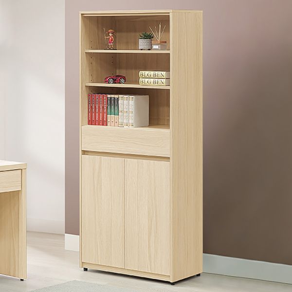 奧德白橡色開放中抽下門書櫥 Hampton,漢汀堡,白橡色開放中抽下門書櫥,書櫃,櫃子,櫃類,鋼珠滑軌,木心板材質,緩衝後鈕,美背處理