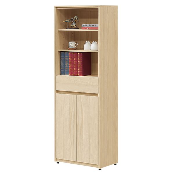 奧德白橡色2尺開放中抽下門書櫥 Hampton,漢汀堡,白橡色2尺開放中抽下門書櫥,書櫃,櫃子,櫃類,鋼珠滑軌,木心板材質,緩衝後鈕,美背處理