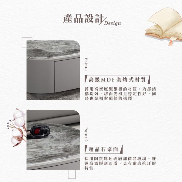 奧爾加組合茶几 Hampton,漢汀堡,茶几,大茶几,超晶石桌面,高級MDF全烤式材質,優麗坦耐磨耐水塗裝,組合茶几