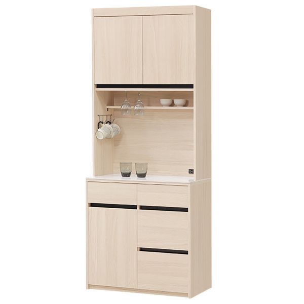 黛安2.7尺碗盤櫃組 Hampton,漢汀堡,2.7尺碗盤櫃組,櫥櫃,櫃子,櫃類,鋼珠滑軌,油壓後鈕,木心板材質