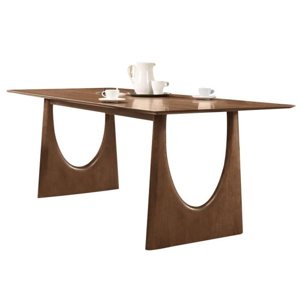 納利亞6.6尺餐桌 Hampton,漢汀堡,高級MDF全包式,胡桃拼花實木皮,實木桌腳,優麗坦耐磨耐水塗裝,桌子,餐桌,餐廳,6.6尺餐桌