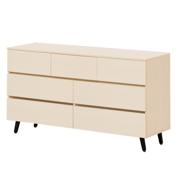 塔瑪白楓木七斗櫃 Hampton,漢汀堡,斗櫃,七斗櫃,櫥櫃,櫃子,櫃類,木心板,三節式緩衝式滑軌,美背處理