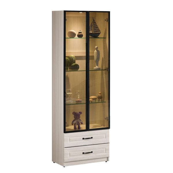 貝諾2尺鋁門展示櫃 Hampton,漢汀堡,2尺鋁門展示櫃,展示櫃,櫥櫃,櫃子,櫃類,A級環保木心板材質,三節式鋼珠滑軌,美背式處理