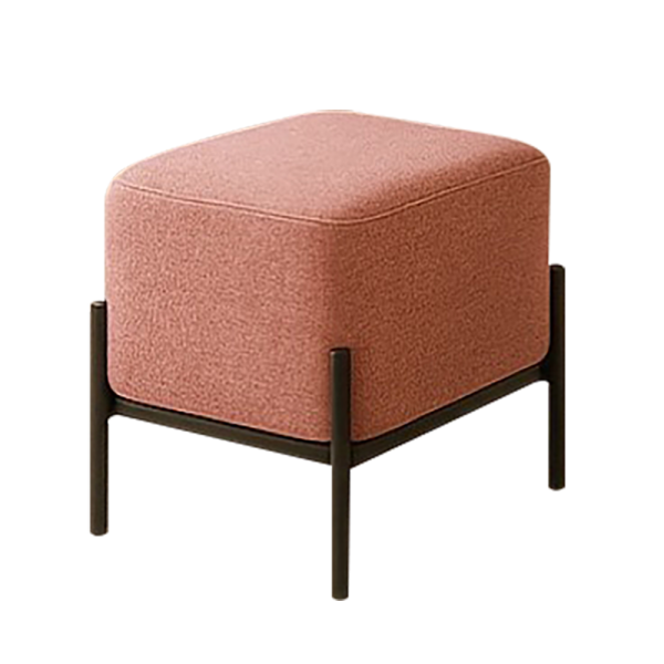 維克布面小方凳-粉桃紅 Hampton,漢汀堡,方型椅凳,矮凳,小椅子,小資族