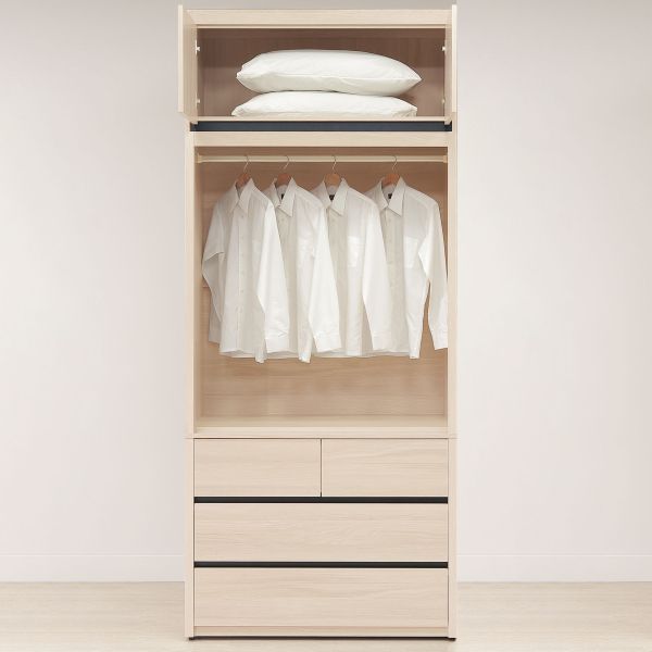 蕾亞白榆木3.5尺衣櫥 Hampton,漢汀堡,衣櫥,櫥櫃,櫃子,衣櫃,木心板材質,美背處理,3.5尺衣櫥,鋼珠滑軌