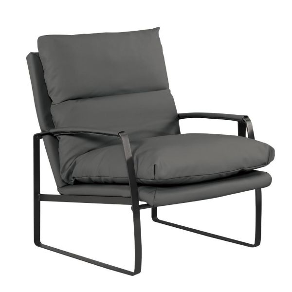 赫森休閒椅 Hampton,漢汀堡,沙發,單人沙發,高級PU皮革材質,高密度泡棉,黑砂粉體烤漆五金腳架,沙發椅,椅子,單人椅,休閒椅