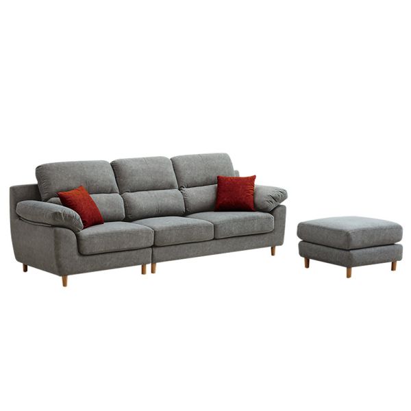 格特L型貓抓布沙發 Hampton,漢汀堡,L型貓抓布沙發,貓抓布材質,簡約造型,寬敞,舒適,布沙發,透氣性佳,親膚,含腳凳