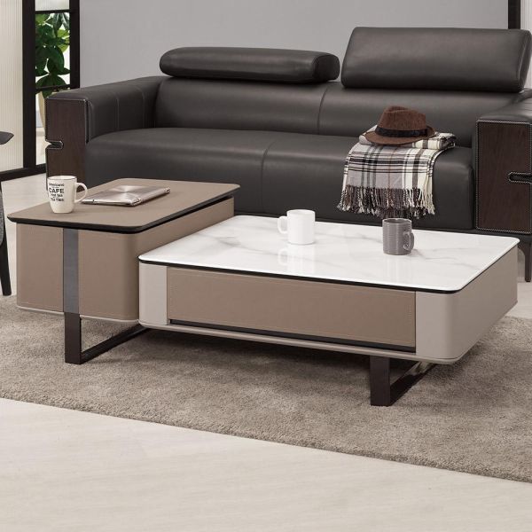 珍妮多功能大茶几 Hampton,漢汀堡,茶几,大茶几,小茶几,科技石桌面,高級MDF全烤式材質,優麗坦耐磨耐水塗裝,多功能大茶几