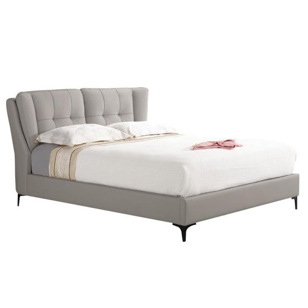 伊丹雙人床-5尺/6尺 Hampton,漢汀堡,雙人床,床,床組,貓抓皮材質,高密度泡棉,家具,6尺雙人床,5尺雙人床,臥室,五金腳座,溫馨舒適