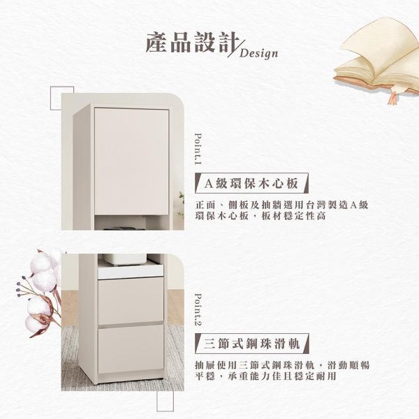 穆可1.3尺二抽收納櫃 Hampton,漢汀堡,1.3尺二抽收納櫃,櫥櫃,櫃子,櫃類,A級環保木心板材質,三節式鋼珠滑軌,美背式處理,PU耐磨耐水塗裝