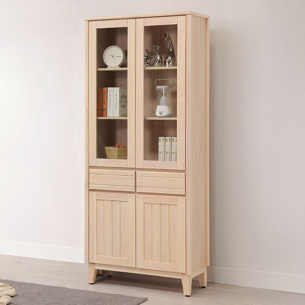 里都實木2.7尺中抽書櫃 Hampton,漢汀堡,實木2.7尺中抽書櫃,書櫃,櫃子,櫃類,三節式鋼珠滑軌,耐磨浮雕立體壓紋,A級紐西蘭松木,門片五金採用油壓緩衝鉸鍊