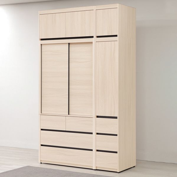 黛安4.8尺衣櫥 Hampton,漢汀堡,衣櫥,櫥櫃,櫃子,衣櫃,木心板材質,美背處理,4.8尺衣櫥,鋼珠滑軌