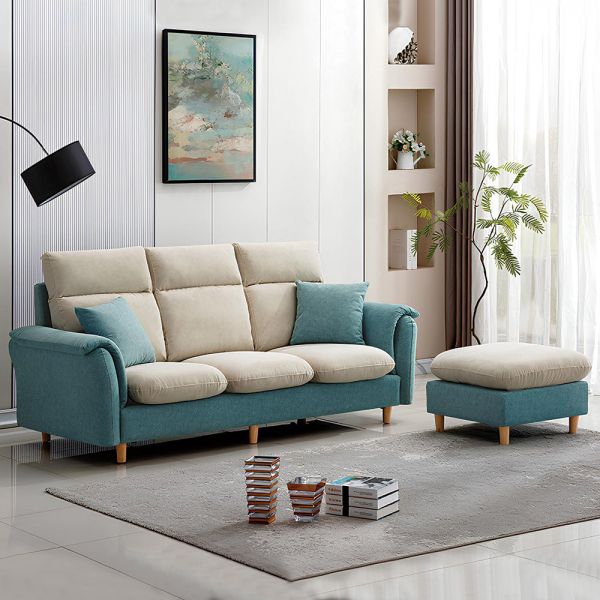 傑森L型貓抓布沙發 Hampton,漢汀堡,L型貓抓布沙發,貓抓布材質,簡約造型,寬敞,舒適,布沙發,透氣性佳,親膚,含腳凳