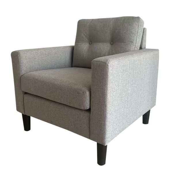 哈特利布面單人沙發-淺灰色 Hampton,漢汀堡,沙發,單人沙發,布沙發,亞麻布