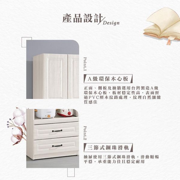 貝諾6.5尺高收納櫃 Hampton,漢汀堡,6.5尺高收納櫃,櫥櫃,櫃子,櫃類,三節式鋼珠滑軌,A級環保木心板材質,採用PU耐磨耐水塗裝