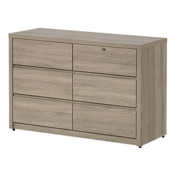 塔可灰梧桐六斗櫃 Hampton,漢汀堡,斗櫃,六斗櫃,櫥櫃,櫃子,櫃類,木心板,三節式緩衝式滑軌,美背處理