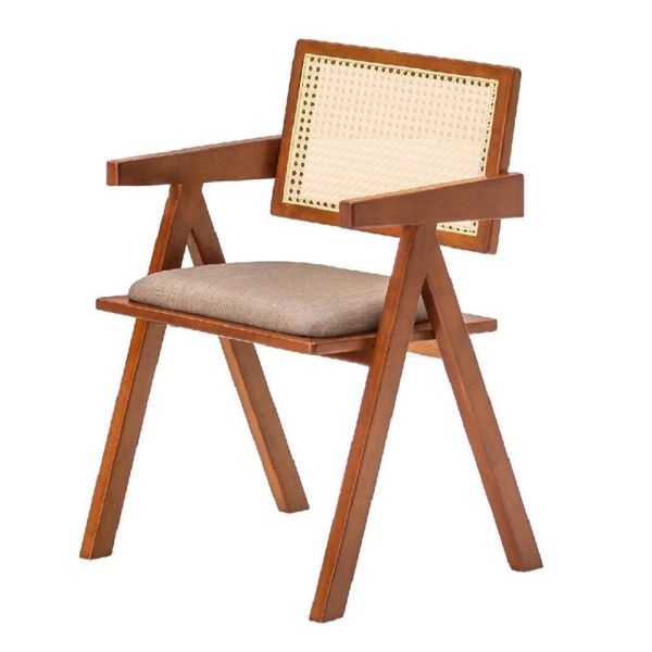 米德籐編扶手椅-黑銀皮-2入組/4入組 Hampton,漢汀堡,餐椅,椅子,實木,實木餐椅,橡膠木實木材質,PU皮革,穩固耐用