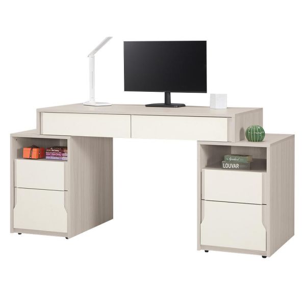 斯亞5.3尺組合書桌 Hampton,漢汀堡,5.3尺組合書桌,桌子,國際標準低甲醛防蛀木心板,鋼珠滑軌,美背式處理