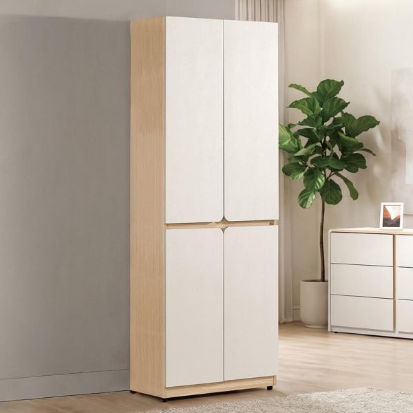 迪伊2.5尺雙吊衣櫥 Hampton,漢汀堡,衣櫥,櫥櫃,櫃子,衣櫃,2.5尺雙吊衣櫥,A級環保木心板材質,油壓緩衝後鈕,美背處理