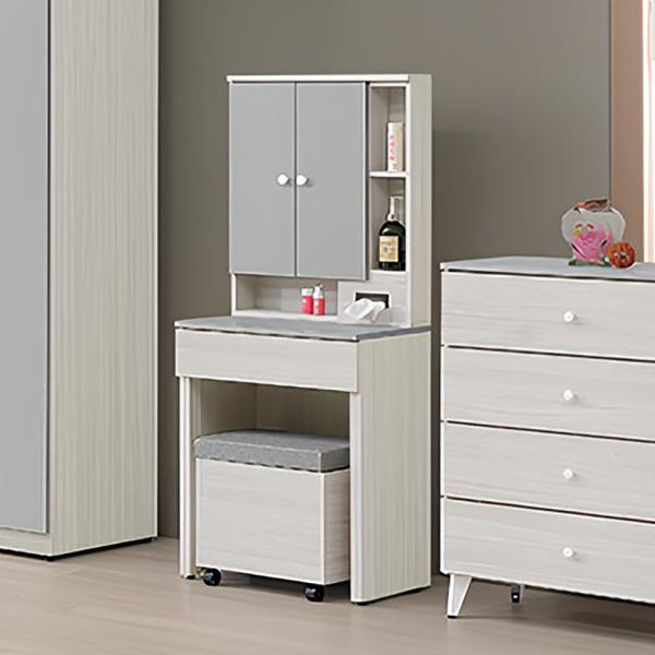 斯羅白榆木2尺鏡台-含椅 Hampton,漢汀堡,化妝桌,化妝台,化妝椅,化妝桌椅,化妝鏡台,鏡台,鏡台含椅,2尺鏡台,鋼珠滑軌,貓抓皮椅墊,可掀起置物,收納空間