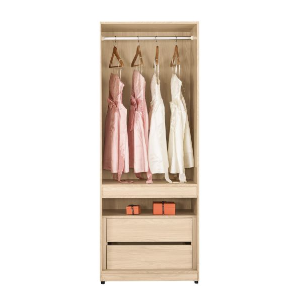 迪伊2.5尺二抽衣櫥 Hampton,漢汀堡,衣櫥,櫥櫃,櫃子,衣櫃,2.5尺二抽衣櫥,A級環保木心板材質,油壓緩衝後鈕,美背處理