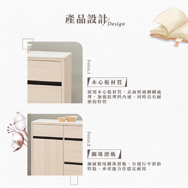 黛安2.7尺碗盤櫃下座 Hampton,漢汀堡,2.7尺碗盤櫃下座,櫥櫃,櫃子,櫃類,鋼珠滑軌,油壓後鈕,木心板材質