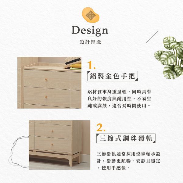 波伊六斗櫃 Hampton,漢汀堡,斗櫃,六斗櫃,櫥櫃,櫃子,櫃類,木心板,三節式鋼珠滑軌,鋁製金色手把,六斗櫃,釘附式美背