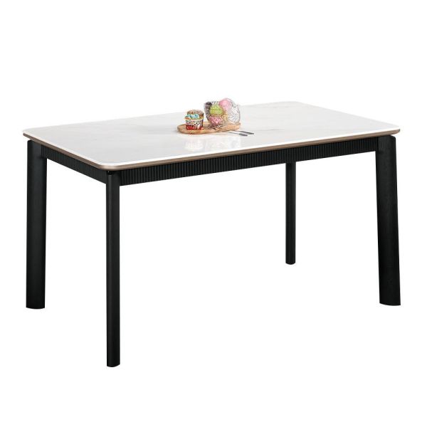 希爾4.6尺餐桌 Hampton,漢汀堡,玻璃桌面,橡膠木實木桌腳,優麗坦耐磨耐水塗裝,桌子,餐桌,餐廳