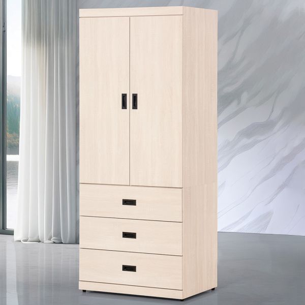 詩蓓白梧桐3X7尺衣櫥 Hampton,漢汀堡,衣櫥,櫥櫃,櫃子,衣櫃,木心板材質,美背處理,3X7尺衣櫥,鋼珠滑軌