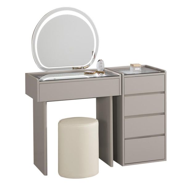 艾琳3.7尺化妝台-含椅 Hampton,漢汀堡,化妝桌,化妝台,化妝椅,化妝桌椅,化妝鏡台,鏡台,鏡台含椅,3.7尺化妝台,鋼珠滑軌,採用PU耐磨耐水塗裝