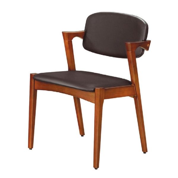 奈迪實木餐椅-柚木色-2入組/4入組 Hampton,漢汀堡,餐椅,椅子,實木,實木餐椅,橡膠木實木材質,PU皮革,穩固耐用