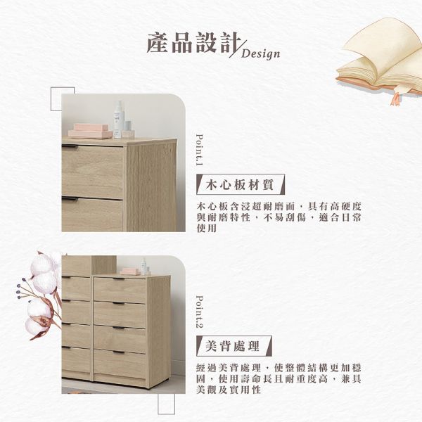 凱文四斗櫃 Hampton,漢汀堡,斗櫃,四斗櫃,櫥櫃,櫃子,櫃類,木心板,鋼珠滑軌,美背處理