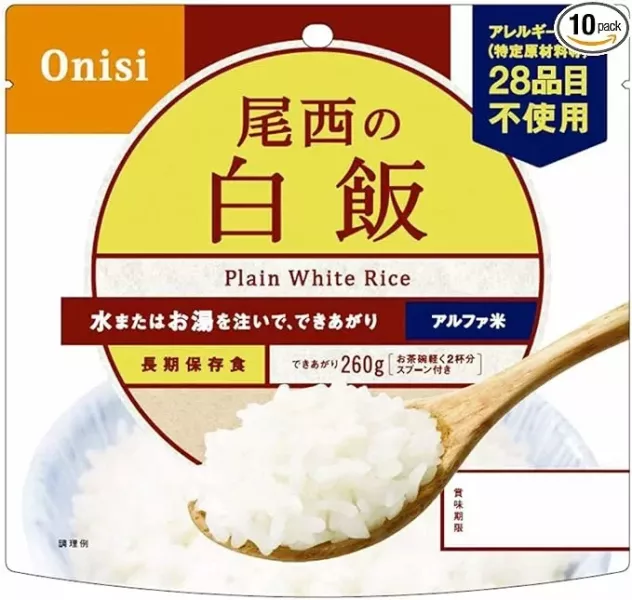 【多入組】日本 Onisi 尾西食品 乾燥飯 約5年長期保存 即食飯 沖泡米飯 登山露營 緊急救難 地震包必備【小福部屋】 