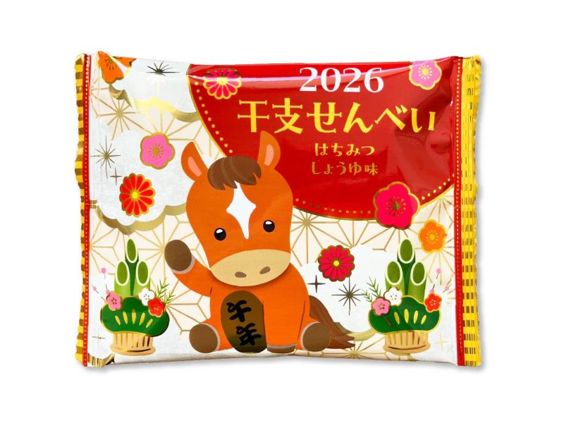 三州總本鋪 馬年干支仙貝 50入 三州總本鋪, 馬年干支仙貝, 日本仙貝, 蜂蜜醬油仙貝, 新年伴手禮, 過年零食, 日本零食, 小包裝點心, 公司贈禮, 年節分享