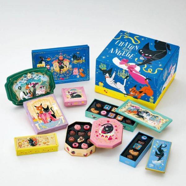 ANGEGE 2026年黑貓巧克力禮盒（多邊形鐵盒10入/長方形鐵盒10入/13入鐵盒/24入鐵盒/限量福袋組） Goncharoff, ANGEGE, 黑貓巧克力, 情人節禮盒, 日本巧克力, 鐵盒巧克力, 貓咪禮盒, 情人節限定