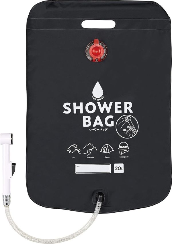 COGIT 戶外日曬太陽能熱水袋 20L COGIT, 太陽能熱水袋, 戶外淋浴袋, 露營沖砂, 防災用品, 日曬加熱, 可折疊水袋, 戶外清潔, 停水備用, 20L 熱水袋