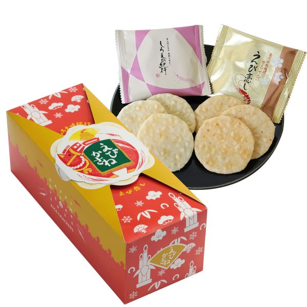 富山柿山 日の出屋製菓 新年限定 甜蝦白蝦禮盒 富山柿山, 日の出屋製菓, 新年限定蝦煎餅, 白蝦煎餅, 日本蝦餅, 新年禮盒, 開運招福, 過年伴手禮, 日本米果, 企業送禮