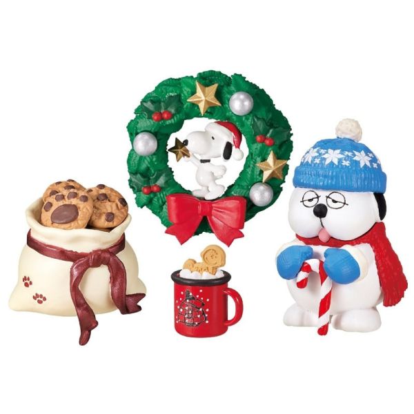 SNOOPY's Christmas Night 聖誕節公仔 史努比,RE-MENT,日本正版,微型公仔,聖誕限定,SNOOPY 聖誕,交換禮物,公仔收藏,療癒擺飾,袖珍玩具,隨機公仔