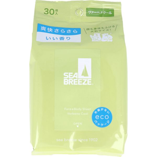 SEA BREEZE 全身爽身濕紙巾 30枚/包 