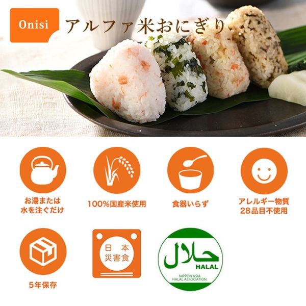【9入組】日本 尾西食品 長期保存 御飯糰 日本米鮭魚海帶 和風什錦炊飯 露營登山防災【小福部屋】 