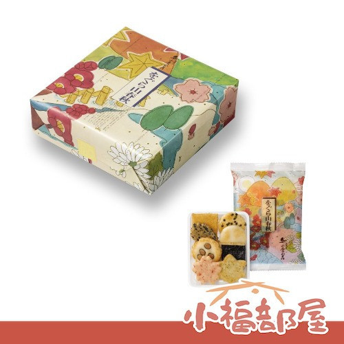 【山春秋 小禮盒 12本/盒 1本8枚】日本京都名產 小倉山莊 綜合仙貝8種口味 年節送禮 伴手禮【小福部屋】 小倉山莊,日本京都仙貝,山春秋,百人一首,定家的月年節伴手禮,週週到貨,日本直送,日本代購